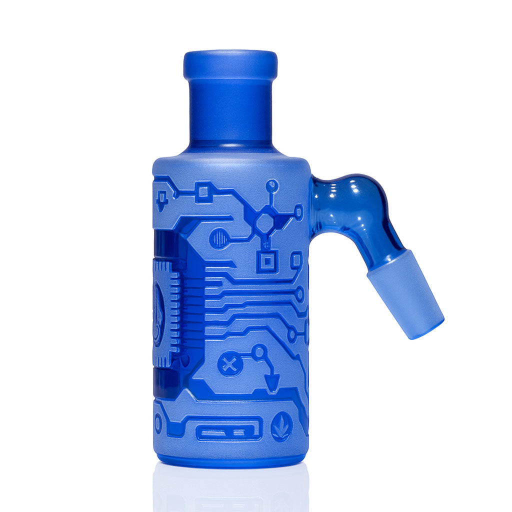 Milkyway 14MM 45°-Degree Male Blue Glass Circuitboard Wet Ash Catcher