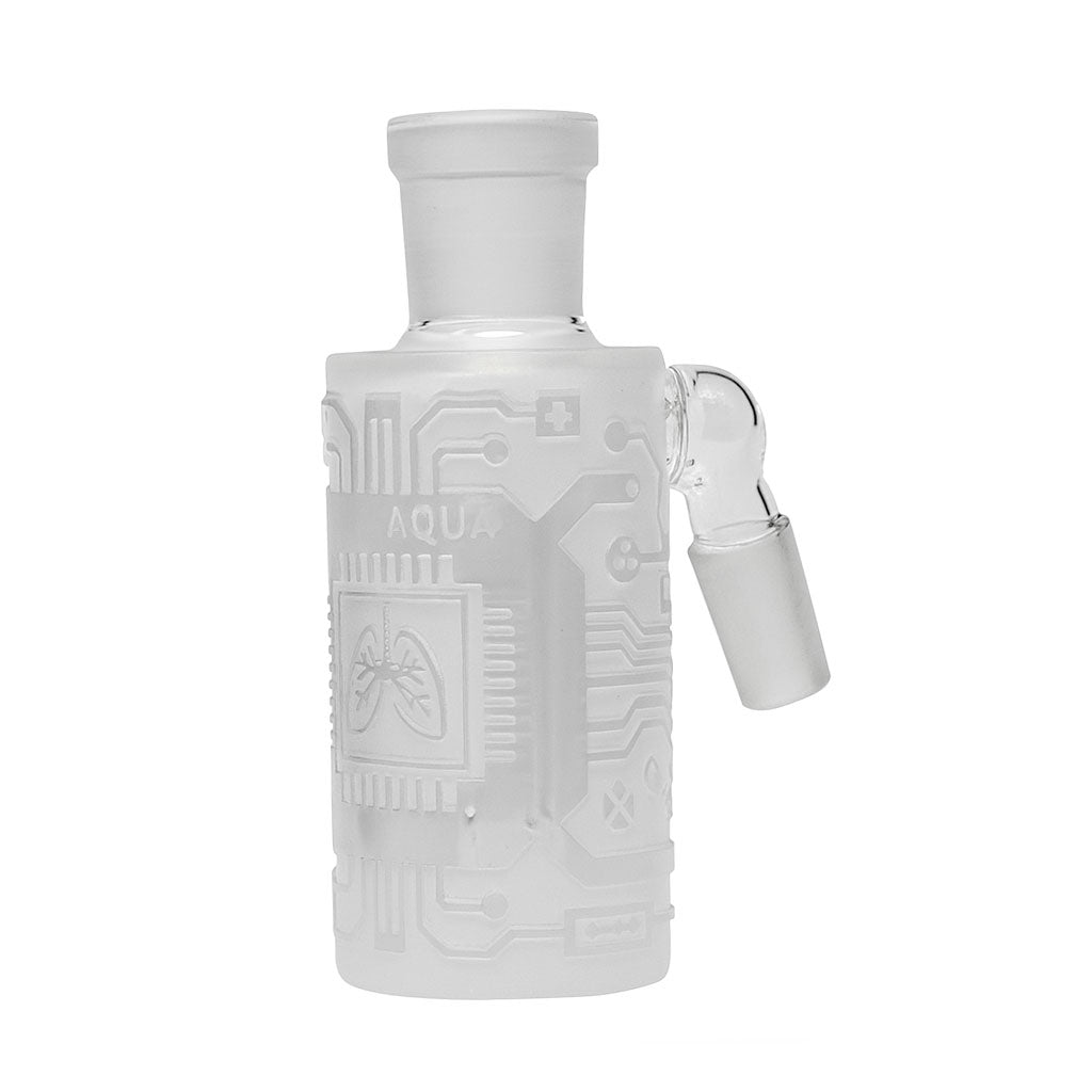 14MM 45°-Degree Milkyway Smoke Glass Circuitboard Wet Ash Catcher Available At Honeybee Herb Buzz Shop