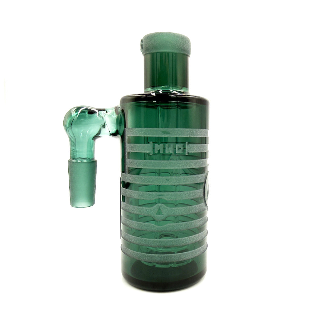 Teal Milkyway Universe ash catcher with etched bands, sold by Honeybee Herb as a premium accessory for cooler, cleaner smoke sessions.