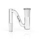 Mini Goose Neck Clear Glass Frosted Joint Drop Down Adapter