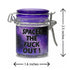 Ted Miller Inno. Mini Spaced The Fuck Out Jar With Locking Clamp Lid, Galaxy Print, And Compact 2.5 X 1.6 Inch
