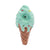 Buy mint green ceramic ice cream pipe – Wacky Bowlz front view 