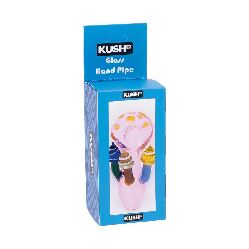 Pink mushroom character hand pipe in retail box – buy online