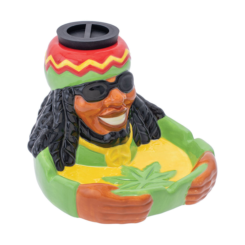 fujima stash tray mushroom and flowers box packaging, ceramic storage jar with airtight lid, premium smoking accessory at honeybee herb