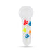Front view of Milk White Mushroom Glass Clay Hand Pipe featuring raised mushroom design, premium smoking accessory at Honeybee Herb