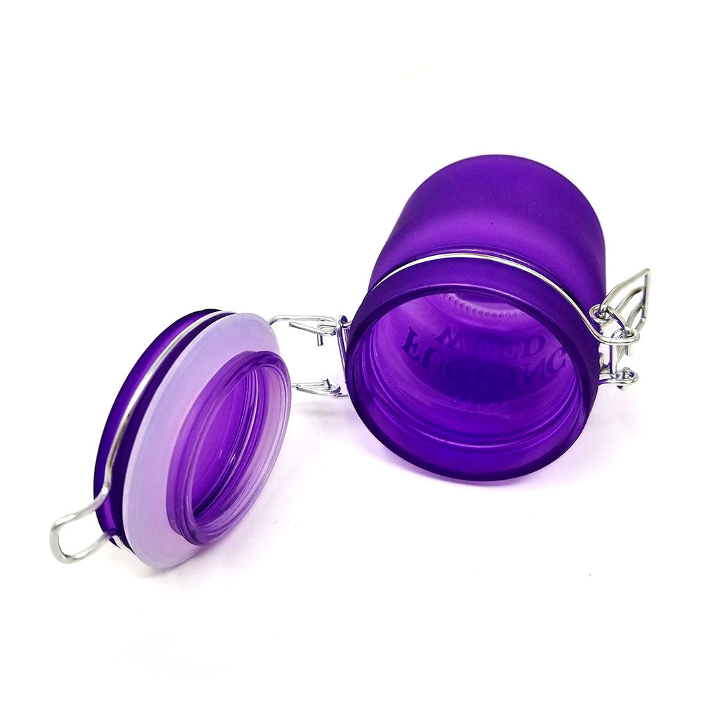 Neon Purple “My Fucking Weed” Stash Jar Lying View