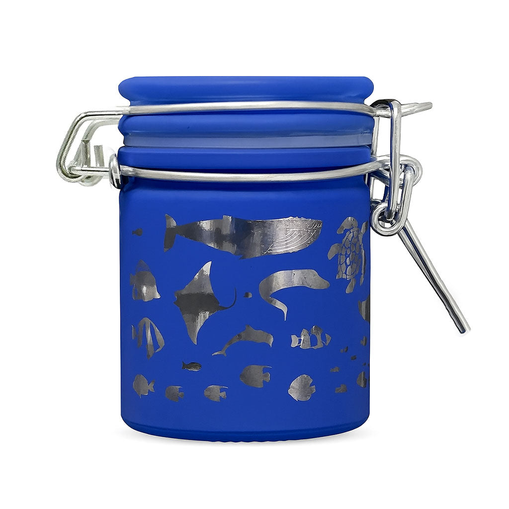 Neon Blue Sea Creatures Mini Stash Jar Available At Honeybee Herb