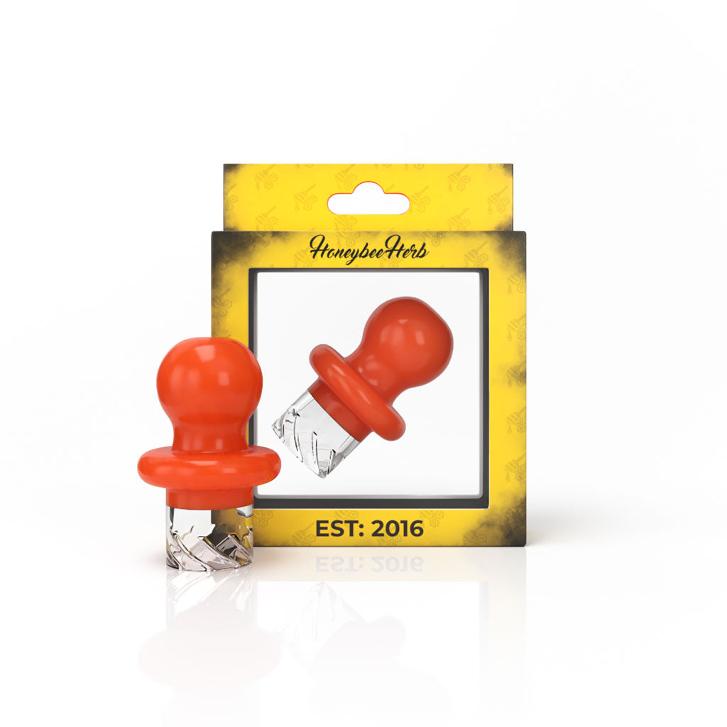 Button Top Vortex Orange Glass Carb Caps Yellow Package View