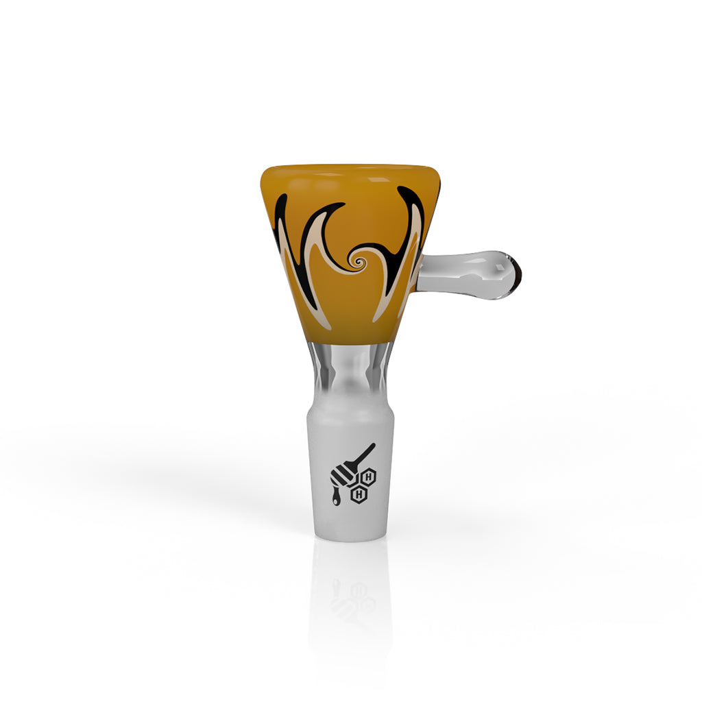 Honeybee Herb Orange Martini Flame Wig Wag Flower Bowl 