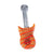 Guitar-shaped Orange Mix glass hand pipe – portable smoking accessory