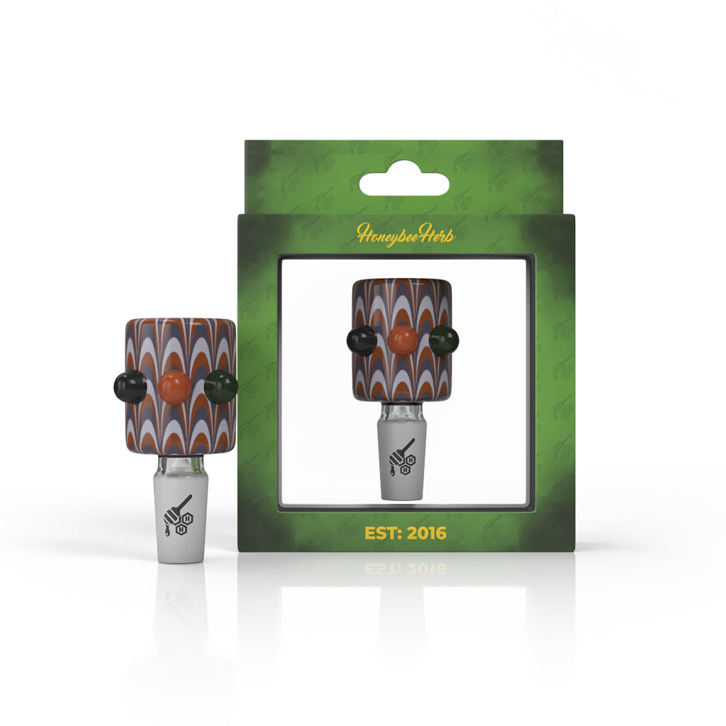 Honeybee Herb Orange Ribbon Looped Bong Slide Packaging View