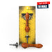 Steel Tip Speckled Orange Glass Nectar Collector with Keck Clips 