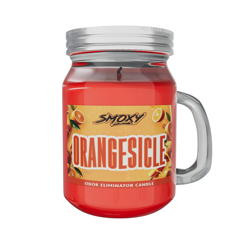 Orangesicle scented mini candle for powerful odor remova