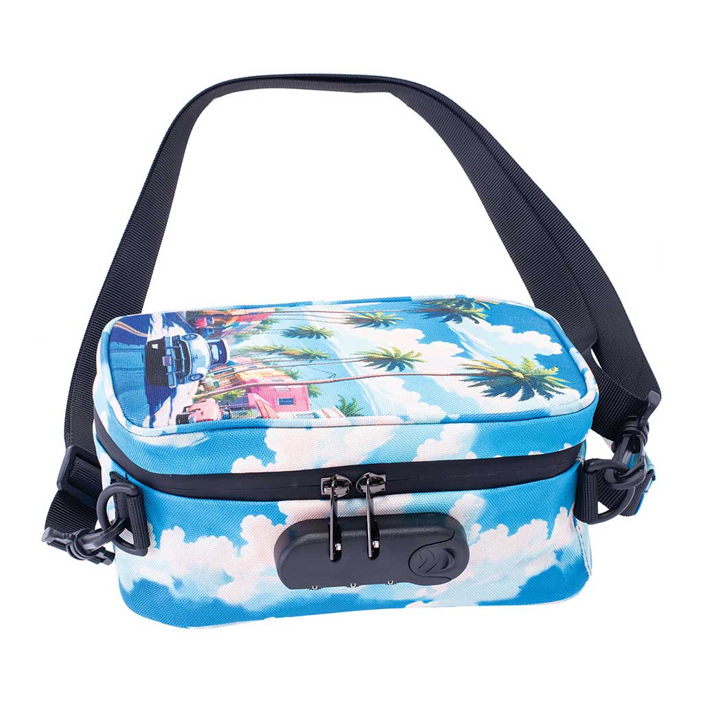 Buy Palm City Retro smellproof bag with strap and lock – stylish odor proof bag for smokers 