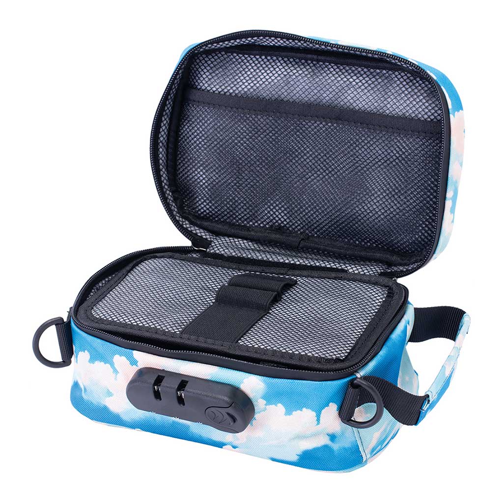 Palm City Retro smellproof bag with mesh divider – lockable odor proof bag for smoking accessories