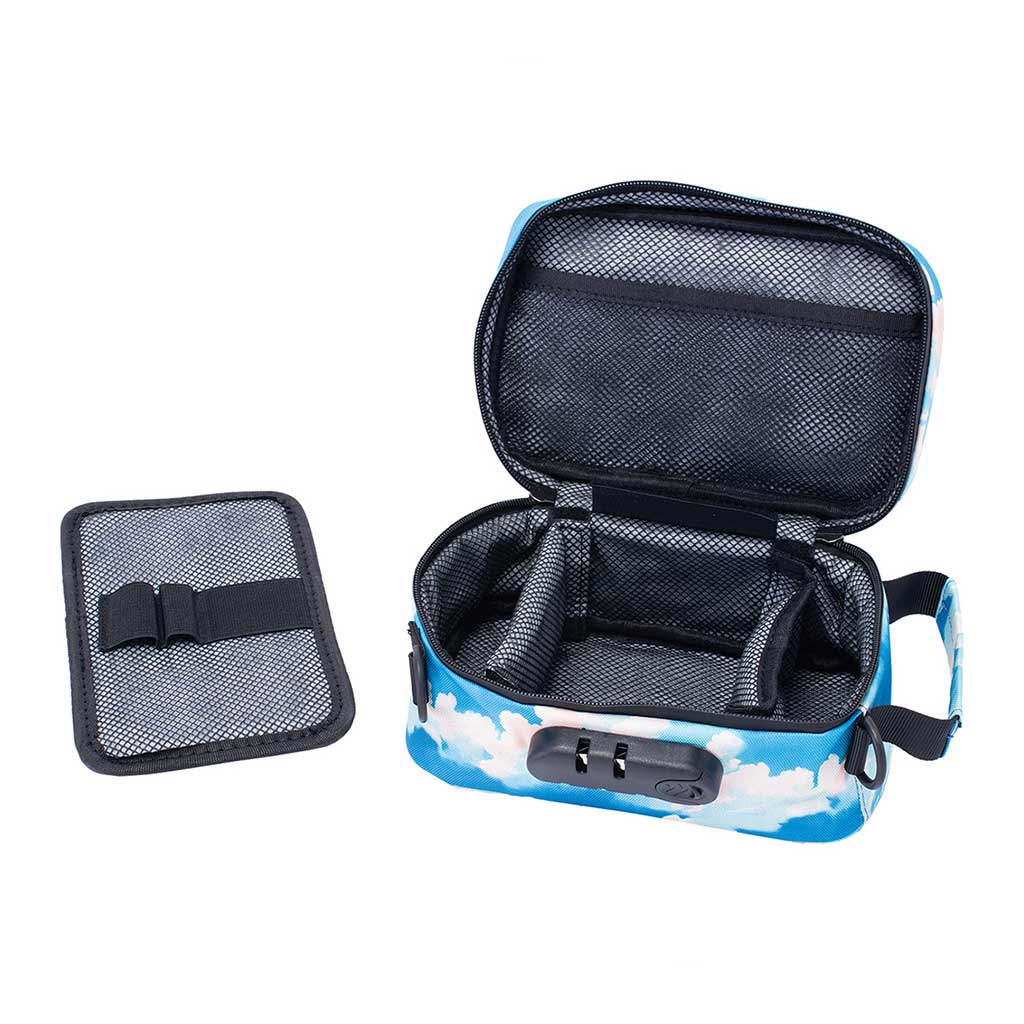 Palm City Retro smellproof bag with mesh divider – lockable odor proof bag for smoking accessories