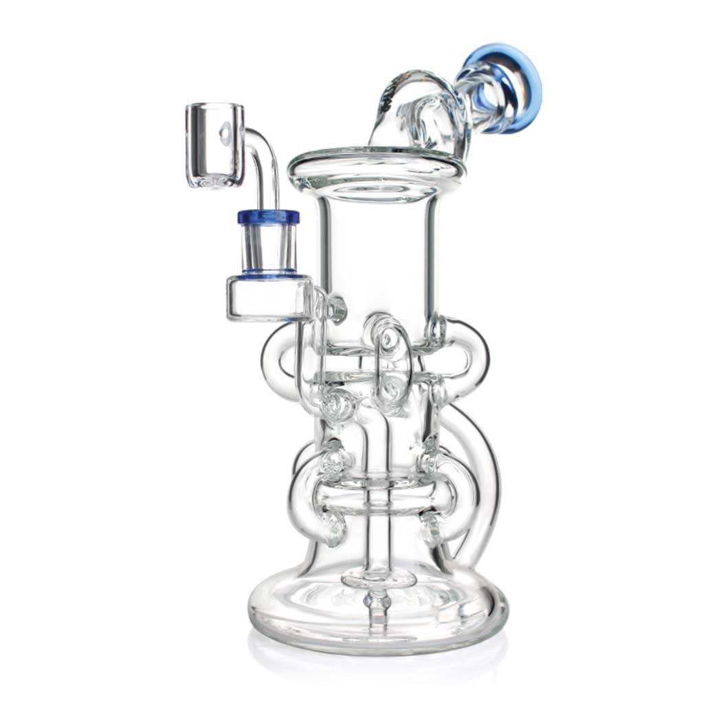 Phoenix Star 10 Inch Recycler Dab Rig With Special Perc & Blue Mouthpiece