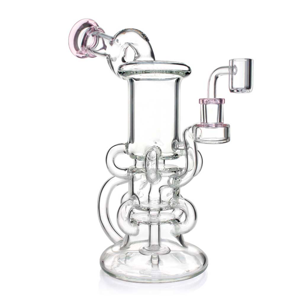 Phoenix Star 10 Inch Recycler Dab Rig With Special Perc & Pink Mouthpiece