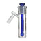 Phoenix Star 14MM Male 45°-Degree Joint Ash Catcher With Blue Downstem Clear View In Honeybee Herb