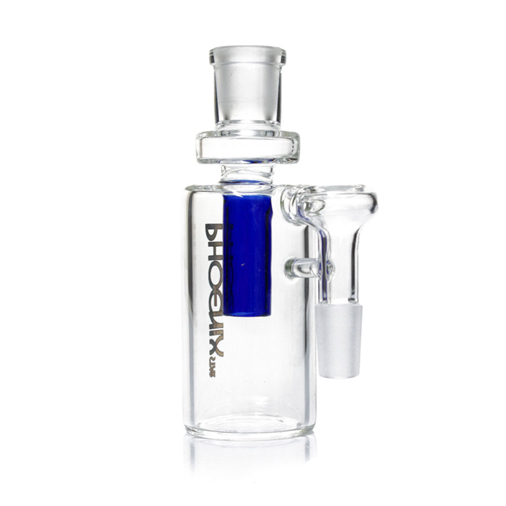 Phoenix Star 14MM Female To 14MM Male 90°-Degree Frosted Joint Blue Percless Ash Catcher