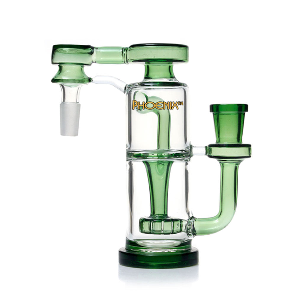 Phoenix Star 18MM Male 90°-Degree Light Green Showerhead Perc Recycler Ash Catcher Clear Product View