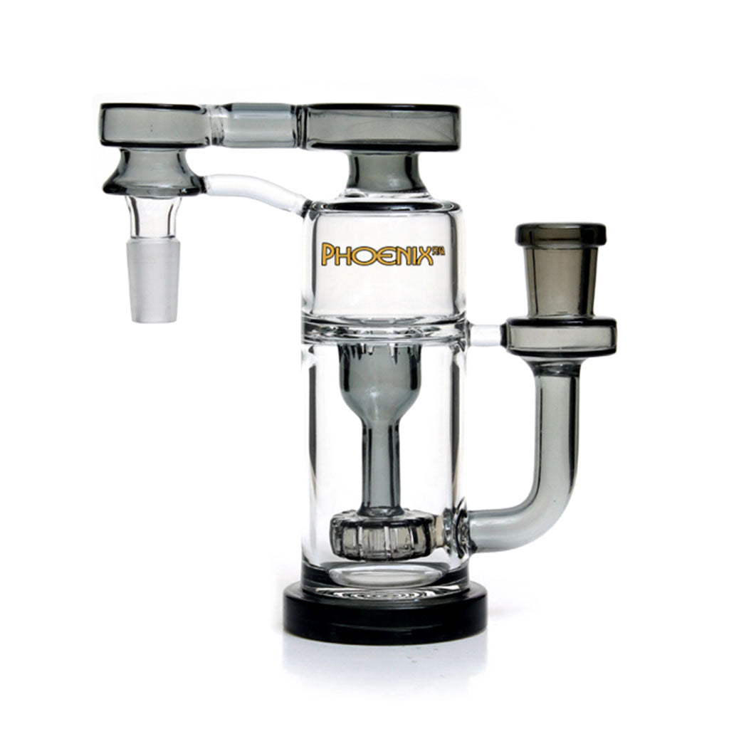 Phoenix Star 18MM Female To 18MM Male 90°-Degree Joint Smoke Dual Chamber Recycler Showerhead Perc Ash Catcher Clear Product View