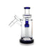 Phoenix Star 14MM Female To 14MM Male 45°-Degree Clear Joint Blue 5 Arms Perc Glass Ash Catcher On Thick Round Base