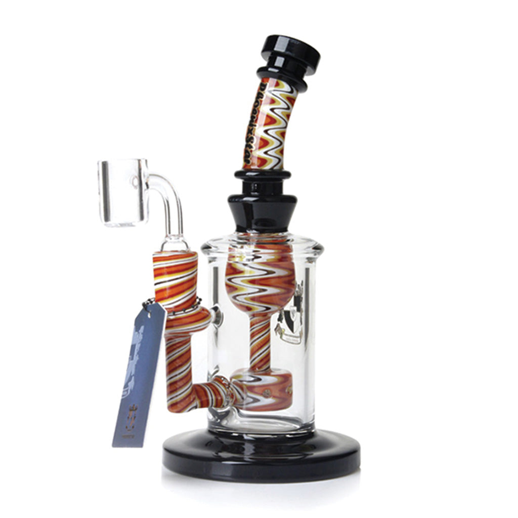 Phoenix Star 8.2 Inch Recycler American Color Rod Black Mouthpiece Dab Rig At Honeybee Herb
