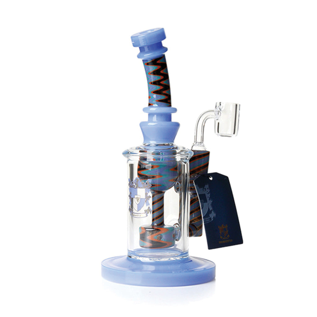 Phoenix Star 8.2 Inch Recycler American Color Rod Blue Mouthpiece Dab Rig At Honeybee Herb