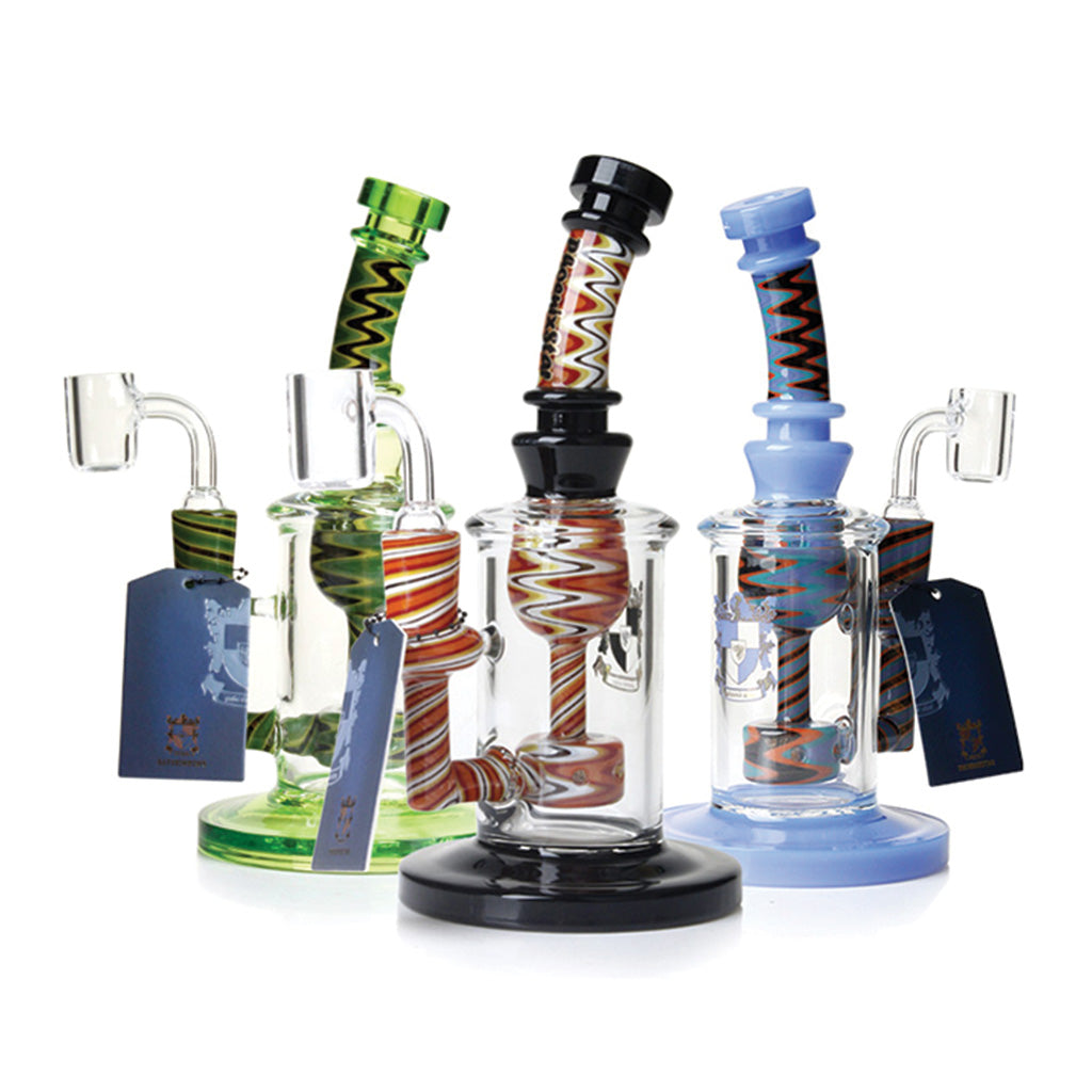 Phoenix Star 8.2 Inch Recycler American Color Rod Glass Percolator Dab Rig At Honeybee Herb