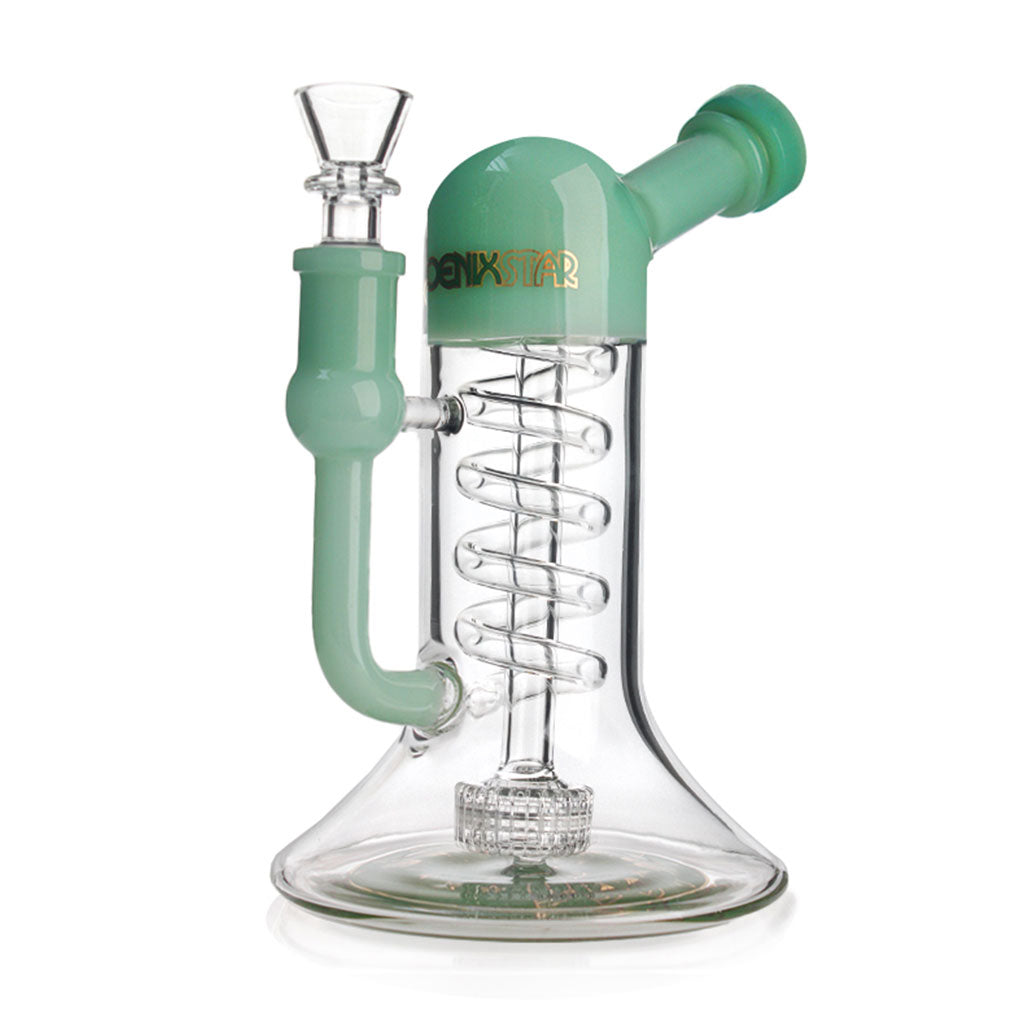 Phoenix Star 8 Inch UFO Supercoil Green Dab Rig At Honeybee Herb