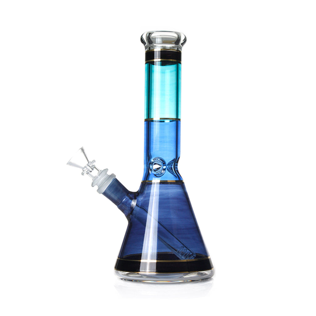 Phoenix Star 10-Inches Blue Beaker Bong with Flower Bowl Piece & Downstem