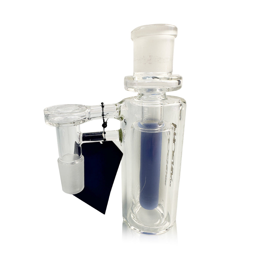 Phoenix Star Double Layer Glass 18MM Male 90°-Degree Recycler Ash Catcher With Blue Diffuser
