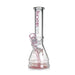 Phoenix Star New Design 10-Inches Glass Beaker Bong with Pink Flower Bowl, Keck Clips & Downstem At Honeybee Herb