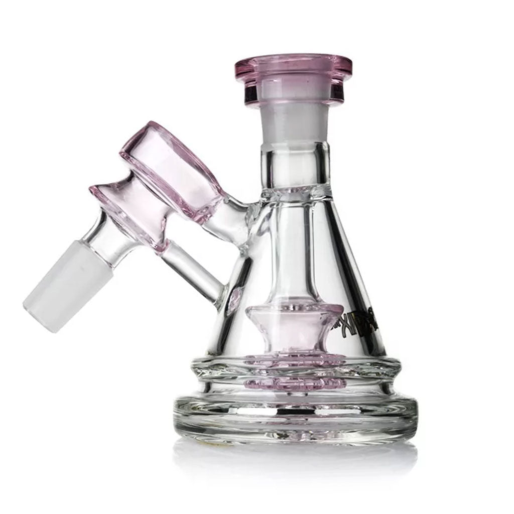 Phoenix Star Pink Showerhead Perc 14MM Female To 14MM Male 45°-Degree Frosted Joint Ash Catcher