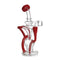 Phoenix Star Red Color Glass 9 Inches Various Color Multi Armed Recycler Dab Rig At Honeybee Herb