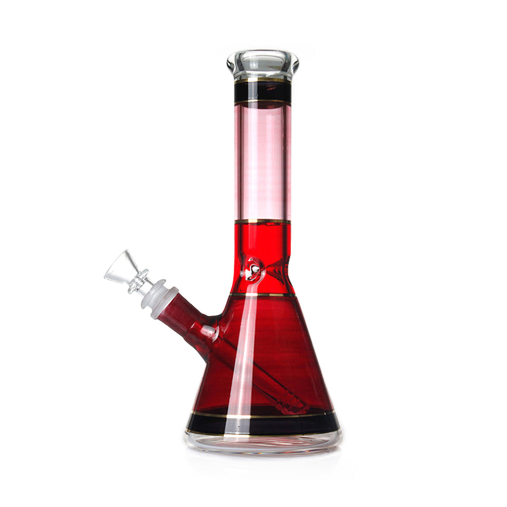 Phoenix Star 10-Inches Red Beaker Bong with Bowl Piece & Downstem