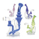 Phoenix Star Various Color Showerhead Perc 8 Inch Recycler Dab Rig  At Honeybee Herb