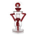 Phoenix Star Red Colors 7.5 Inch Rod Recycler Dab Rig At Honeybee Herb