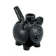Black Pig Pipe Roast and Toast with black ceramic pig body, snout bowl piece, curved tail handle, and novelty smoking design