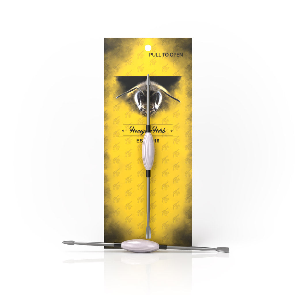 Pink Glass Handle Oval Dabber Packaging View