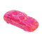 Car-shaped pink glycerin glass hand pipe, freeze before smoking. 