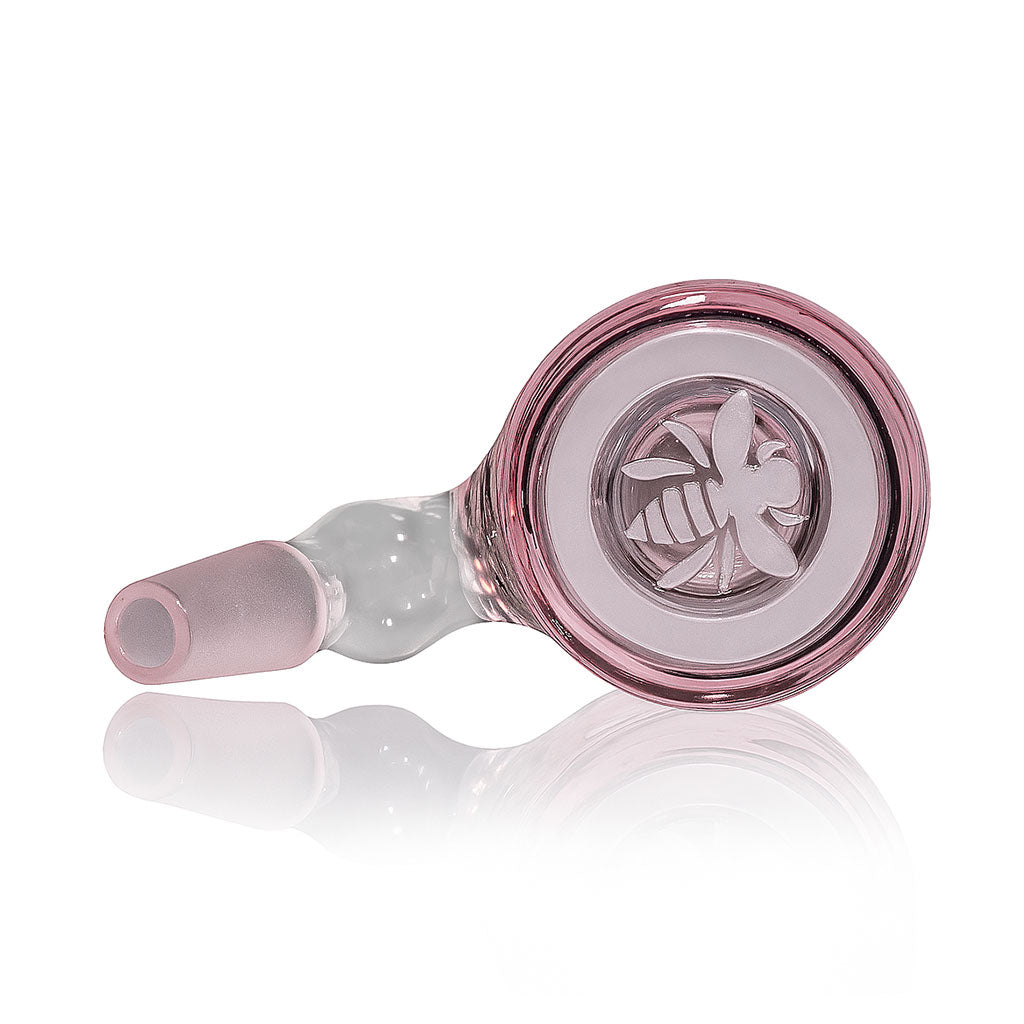 Pink Milkyway Bee Hive 14MM 45°-Degree Wet Ash Catcher Bottom View Available At Honeybee Herb Buzz Shop