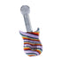 Guitar-shaped Pink Mix glass hand pipe – stylish and durable smoking pipe