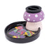 pink mushroom ceramic stash tray with drop in print, premium fujima 5.75 inch storage jar for herbs, buy at honeybee herb 