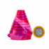 Pink Swirl Silicone Smoking Mouthpiece with reusable filter – available now at Honeybee Herb.