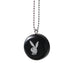 Side view of the black Playboy by Ryot Pendant Puck highlighting its compact size and smooth finish.