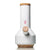 Playboy by Ryot Traveller water pipe in white ceramic, standing upright.