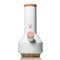 Playboy by Ryot Traveller water pipe in white ceramic, standing upright.