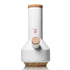 Playboy by Ryot Traveller water pipe in white ceramic, standing upright.